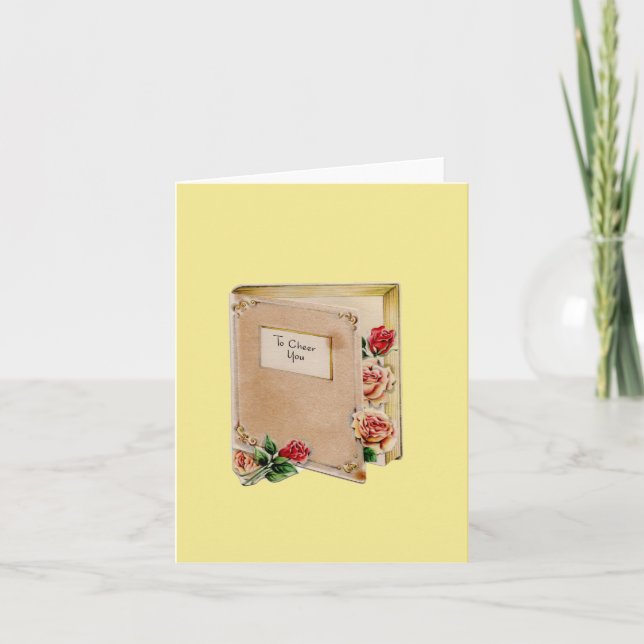 Vintag machen Sie ein gutes Buch Karte (Vorderseite)