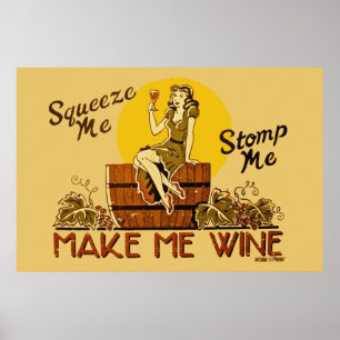 Vintag macht mich zu Wein Reisende Poster