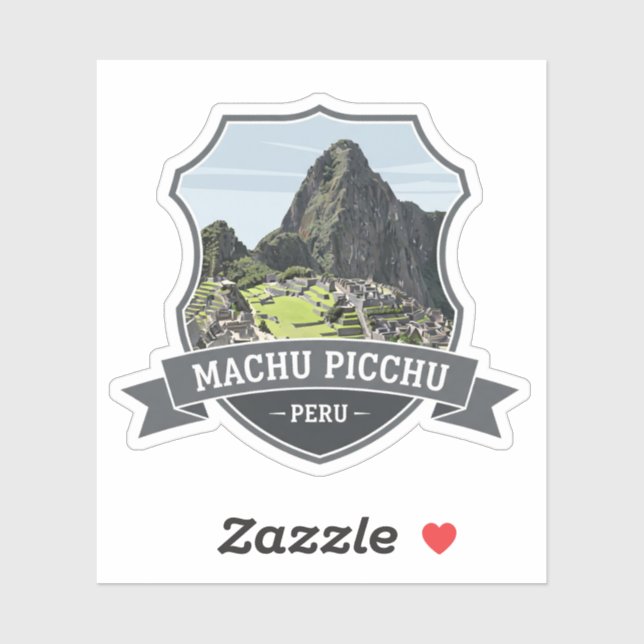 Vintag Machu Picchu Peru ReiseSouvenir Aufkleber (Blatt)