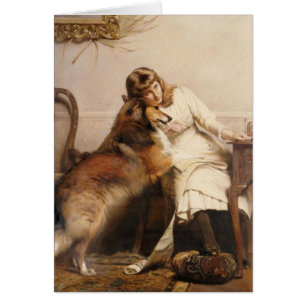 Vintag - Mädchen und ihr geliebter Collie,