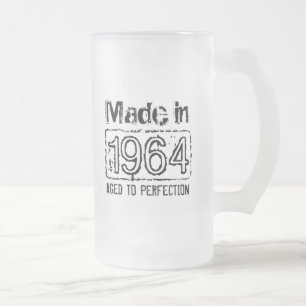 Vintag Made in 1964 Alter bis zur Perfektion Bier Mattglas Bierglas