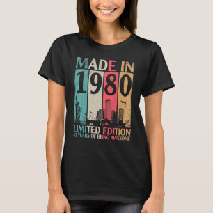Vintag Made in 1980 Ltd Edition 42 Jahre alt sein T-Shirt