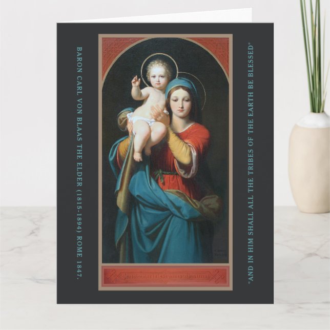 VINTAG MADONNA UND CHRISTKIND KARTE (Vorderseite)