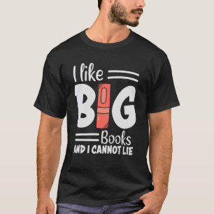 Vintag mag ich Big Books Nerd Bookaholic Bookworm T-Shirt