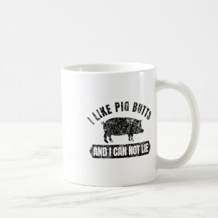 Vintag mag ich Schweinefleisch-Hintern und ich kan Kaffeetasse