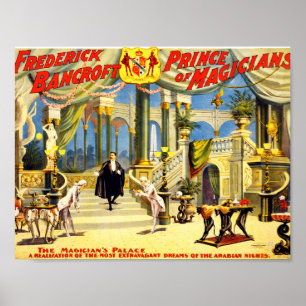Vintag Magician Frederick Bancroft Poster