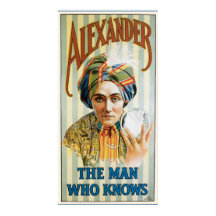Vintag Magisches Poster, Alexander, der Mann, der