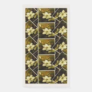 Vintag Magnolia Botanische Gerahmte Malerei Mashup Serviette