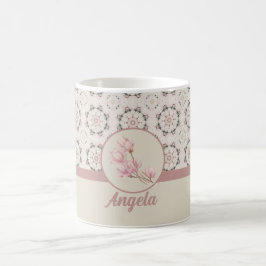 Vintag Magnolia Floral Ephemera Muster Kaffeetasse