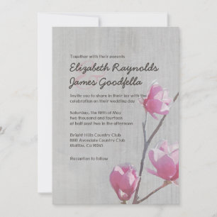 Vintag Magnolias Hochzeitseinladungen Einladung