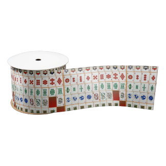 Vintag Mahjong Set Satinband