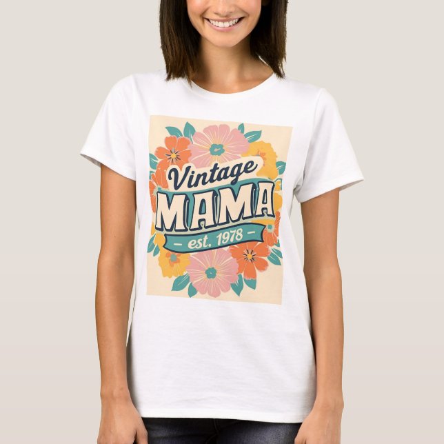 Vintag Mama Retro Ästhetischer T - Shirt - Klassis (Vorderseite)