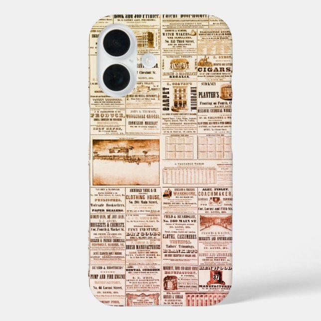 Vintag Mammoth Chart iPhone Case - Retro Cool! (Rückseite)