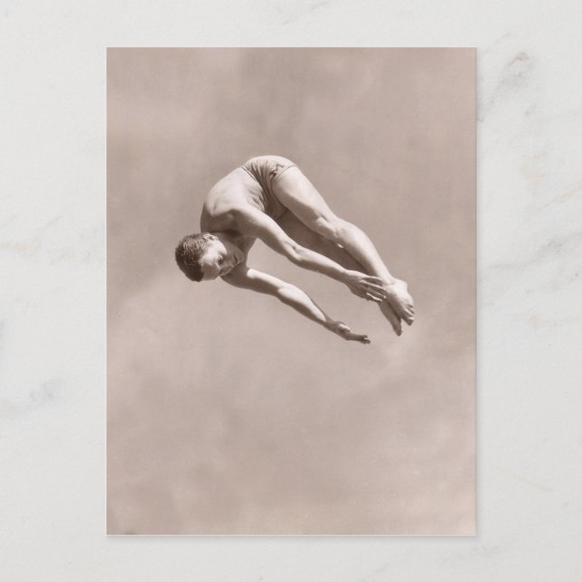 Vintag Man Diving Postcard - 1766928.jpg Postkarte (Vorderseite)