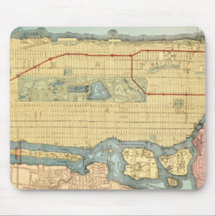 Vintag Manhattan New York City Map Mousepad