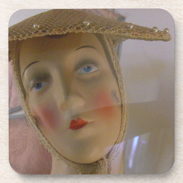 Vintag Mannequin Head Untersetzer (Vorderseite)
