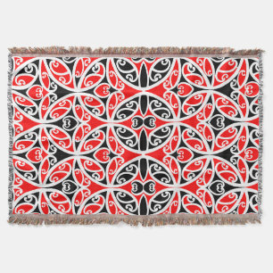Vintag Maori New Zealand Tribal Art Muster Decke