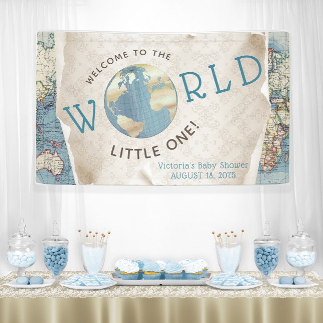 Vintag Map Baby Shower Banner (Von Creator hochgeladen)