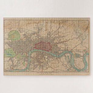 Vintag Map of London England (1815)