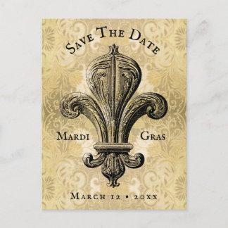 Vintag Mardi Gras Lilie Postcard Postkarte