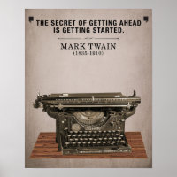 Vintag Mark Twain Quote und Schreibmaschine