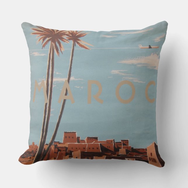 Vintag Maroc Throw Kissen (Vorderseite)