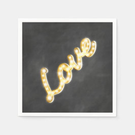 Vintag Marquee Lights Napkin - Tafel Serviette