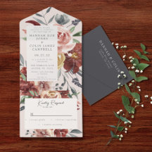 Vintag Marsala Blush Pewter Floral