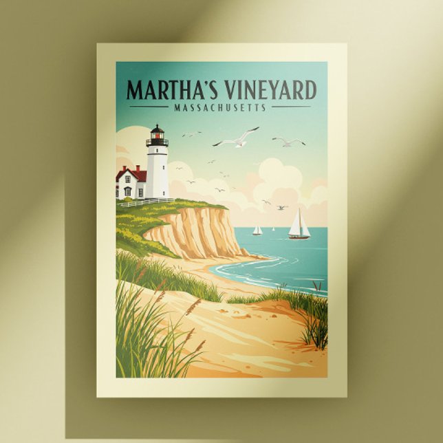 Vintag Martha's Vineyard Massachusetts Postkarte (Von Creator hochgeladen)