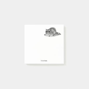 Vintag Masked Raccoon Post-it Klebezettel