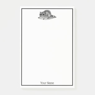 Vintag Masked Raccoon Post-it Klebezettel