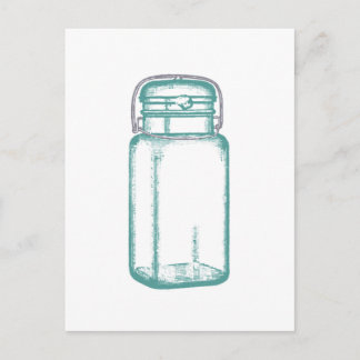 Vintag Mason Jar Postkarte