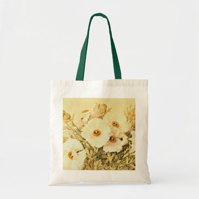 Vintag Matilija Poppies - Beutel Tragetasche (Vorne)