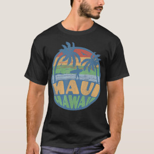 Vintag Maui Hawaii Beach Surfing 70er Surf Retro D T-Shirt