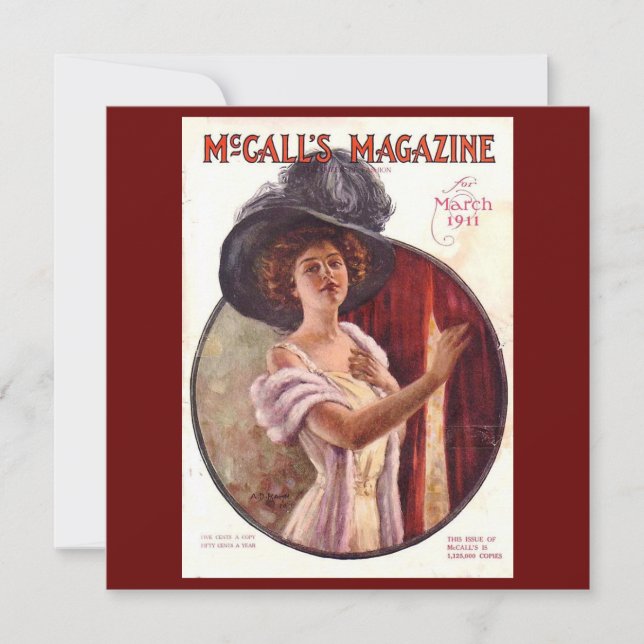 Vintag McCalls Magazine März 1911 Karte (Vorderseite)