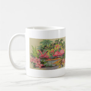 Vintag MCM Flamingos Kaffeetasse
