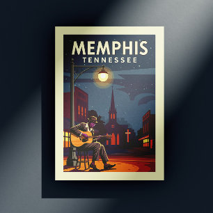 Vintag Memphis Tennessee Postkarte