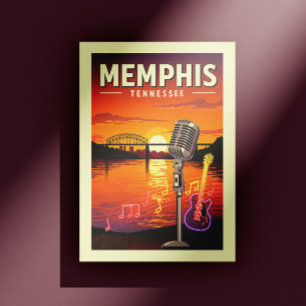 Vintag Memphis Tennessee Postkarte