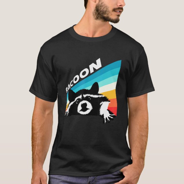Vintag Men Racoon T-Shirt (Vorderseite)