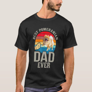 Vintag Mens Best Spitz Hund Vater je Väter T-Shirt