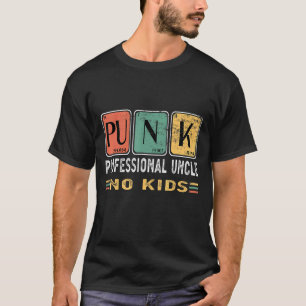 Vintag Mens Punk Beruflich Onkel No Kids T-Shirt