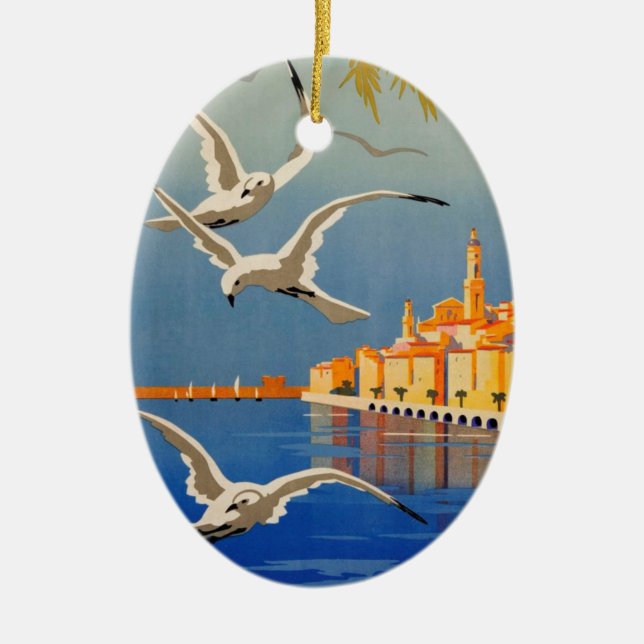 Vintag Menton CoTe D'azur Keramik Ornament (Vorne)