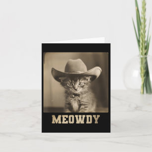 Vintag Meowdy Cat Karte