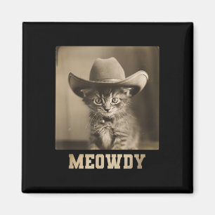 Vintag Meowdy Cat Magnet