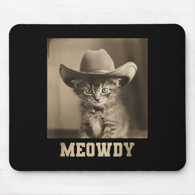 Vintag Meowdy Cat Mousepad (Vorne)
