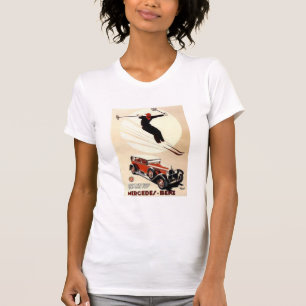 Vintag Mercedes Benz Ski Ad T-Shirt