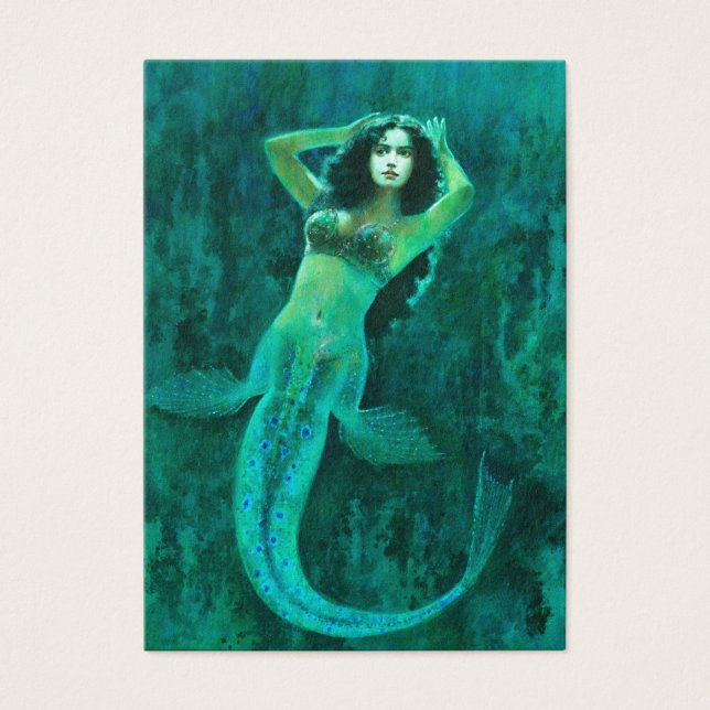 Vintag Mermaid ACEO Business Card (Vorderseite)