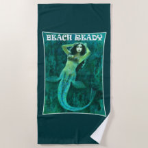 Vintag Mermaid Beach Ready Beach Handtuch