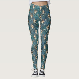 Vintag Mermaid Muster Leggings