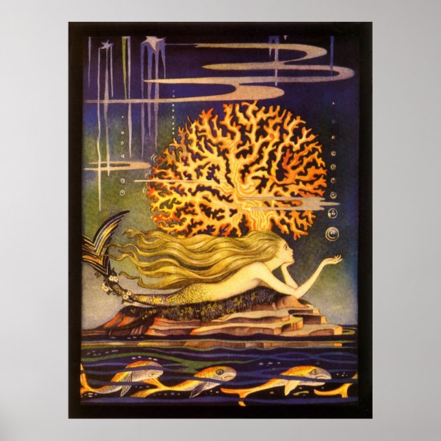 Vintag Mermaid Poster (Vorne)